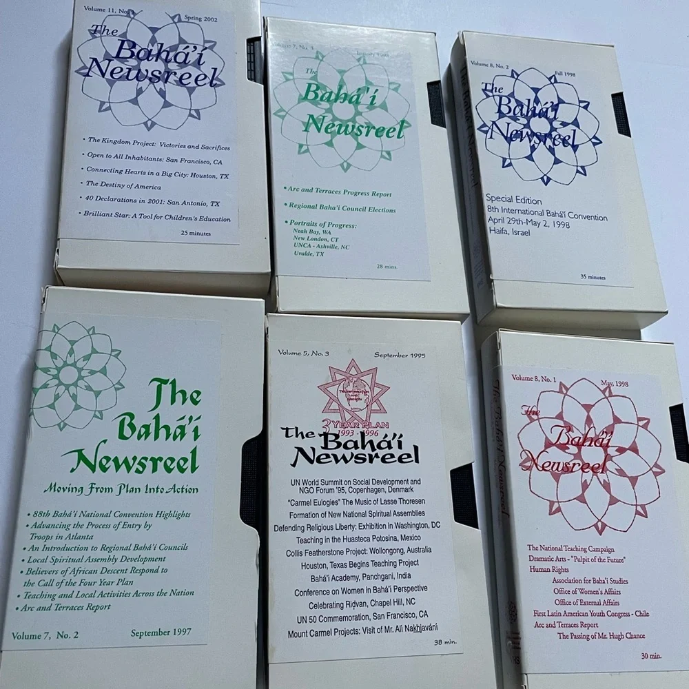 1995-2002 History VHS Video The Bahá’í Newsreel Special Edition Lot of 10